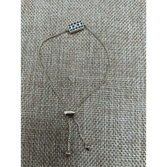 Kendra Scott Silver Chain Bracelet with Rectangle Charm Adjustable - Picture 3 of 7